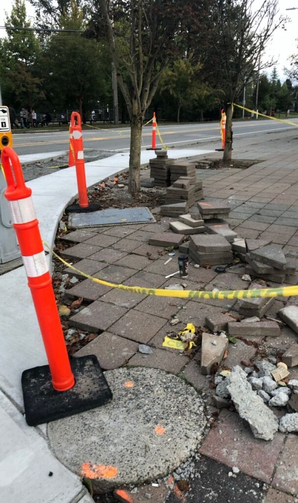 Concrete sidewalk installation in Washington, IL